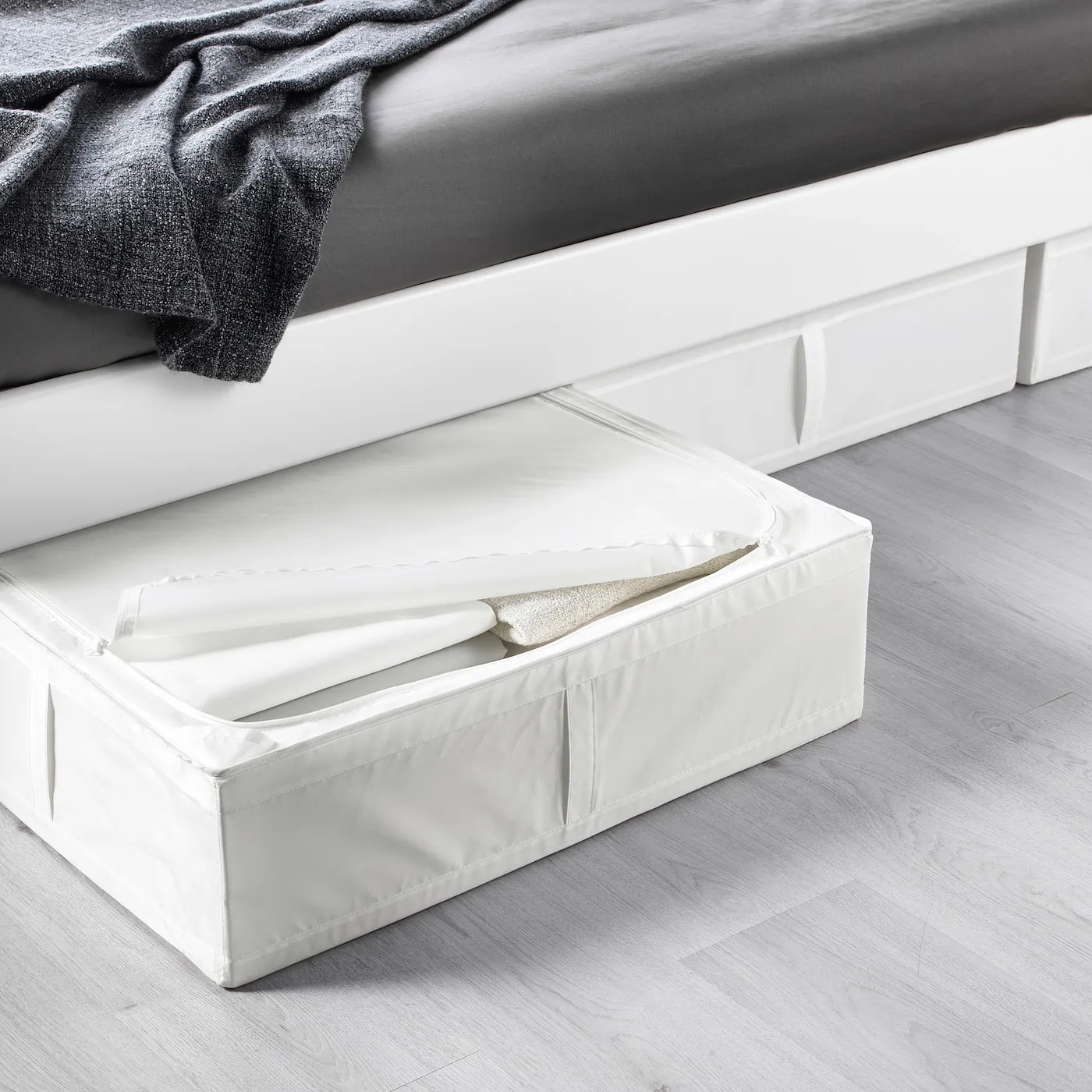 IK Box EA Oem Custom Flat Oxford Cloth Under Bed Cabinet Storage Box For Dormitory Bed Bottom