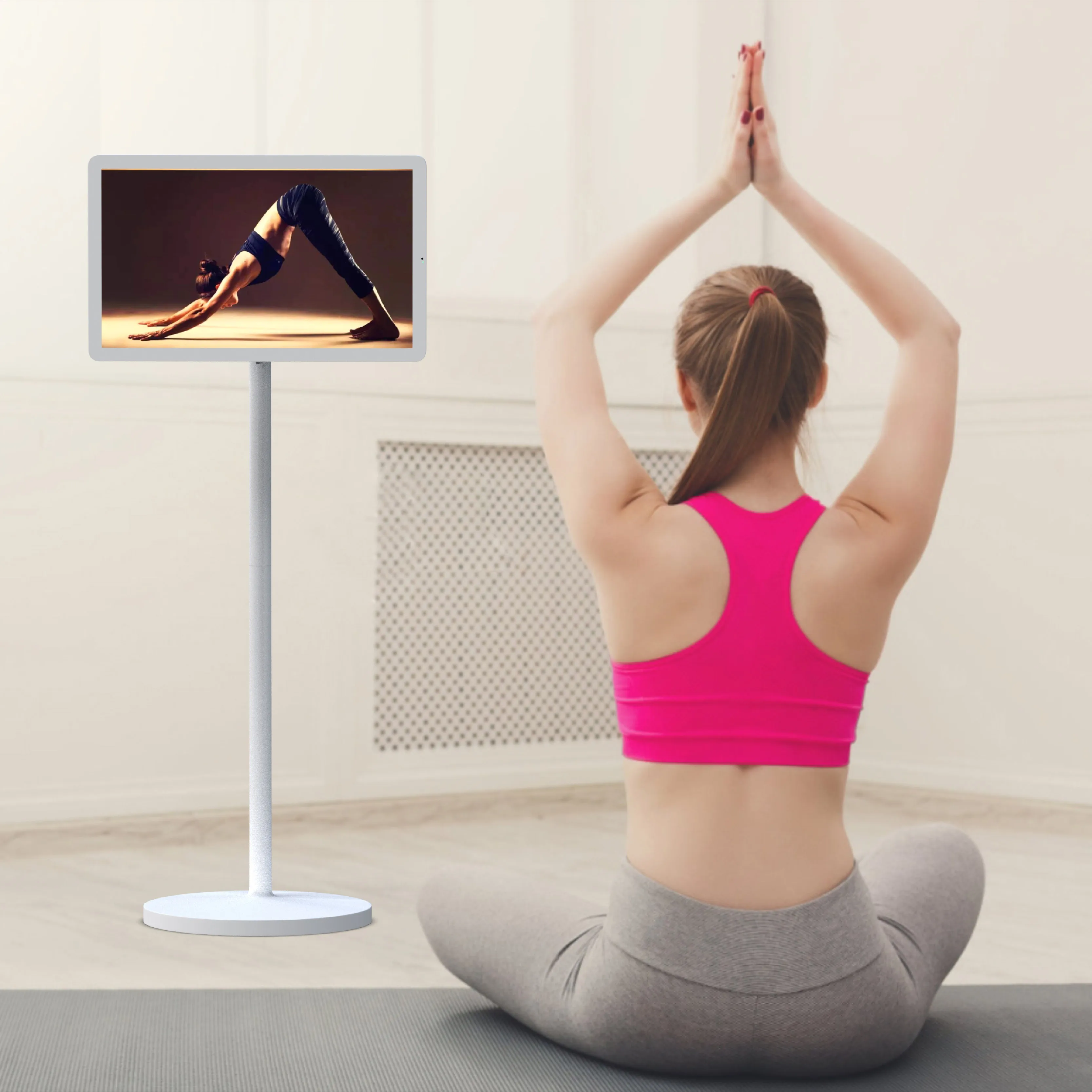 Factory Price Portable TV Screen Rotatable Digital TV 21.5 Inch Smart Stand Follow By Me Screen For Home