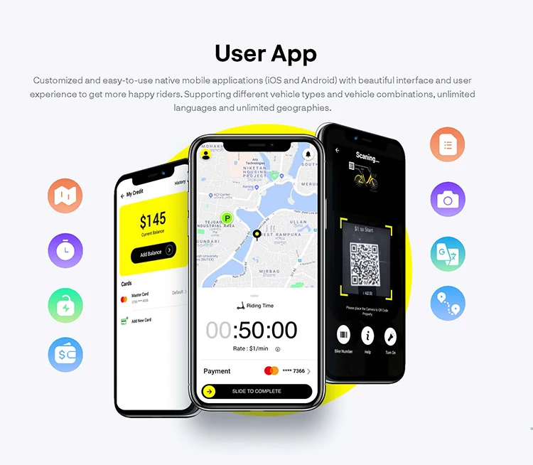 Ride Share Scooter Manufacturer Sale Alibaba Electric Scooters Wholesale Factory price Sharing Scooters with Sharing APP System