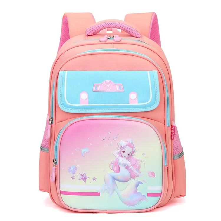 Cartoon Doughnuts Backpack Spinal Protective Boys Girls Pupil School Bag
