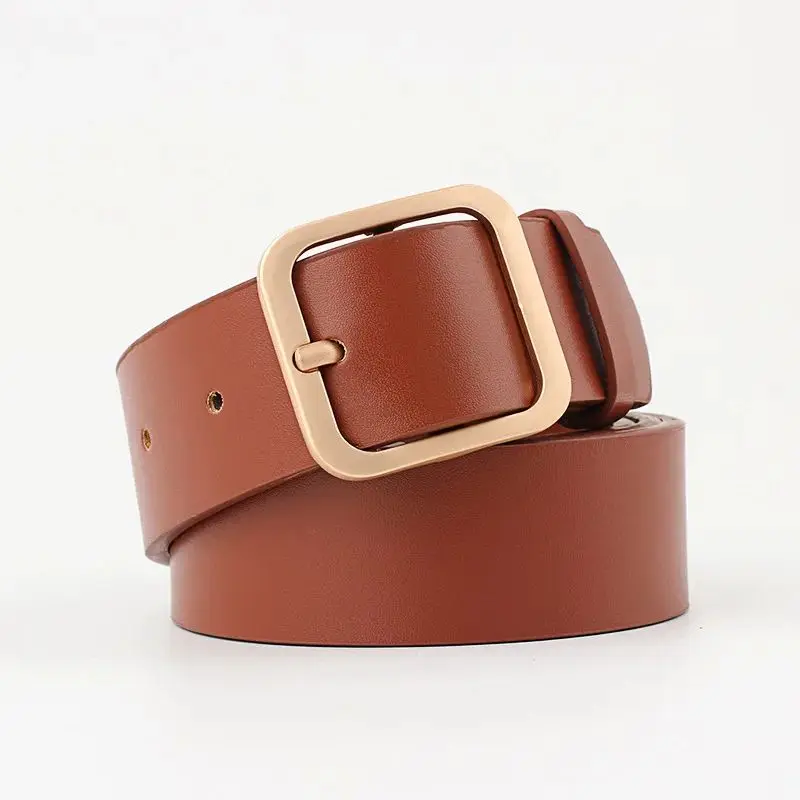 Decorative Belt Metal Square Buckle Belt Ladies Jeans Versatile Belt