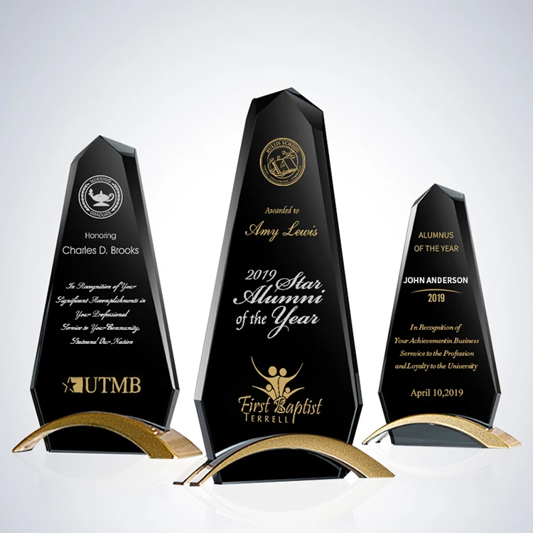 
 Акриловые черные хрустальные награды и трофеи нового дизайна  