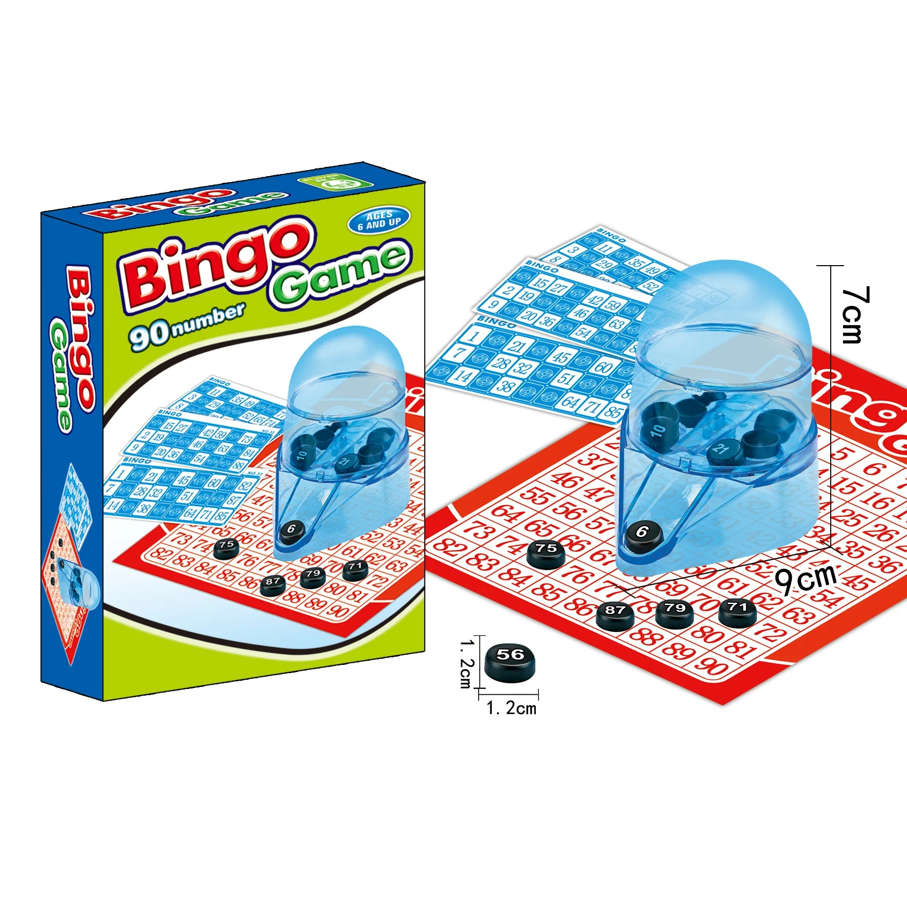 Hot Sell Board Game 90 Numbers Bingo Game Family Kid Fun Play Table Game Set