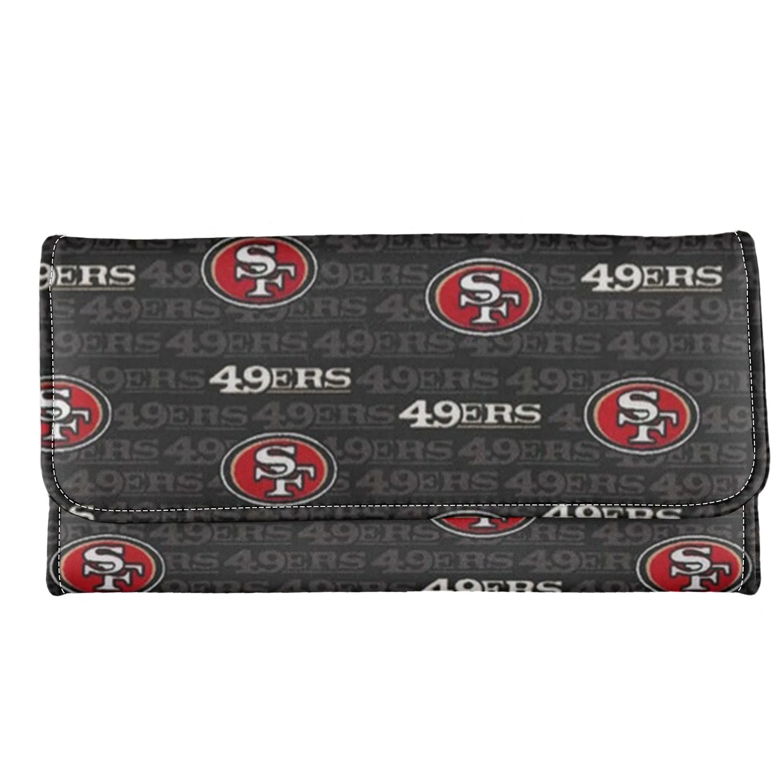 Women wallet zipper multi-card slot hand wallet clutch bag lightweight SAN FRANCISCO 49ERS football team wallet