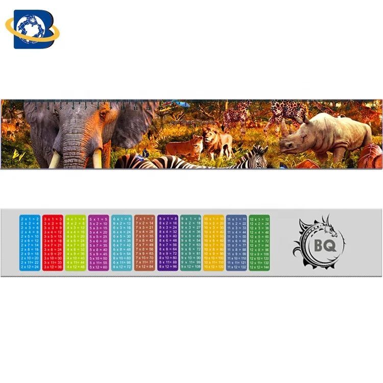 
Stunning 3D Lenticular Ruler , Plastic Flexible Ruler Customized Shape 