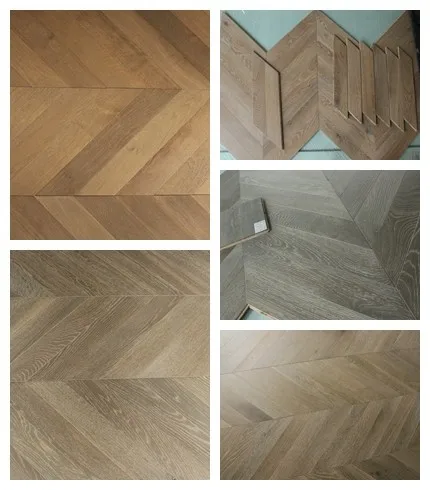 herringbone 3mm wood veneer parquet french oak flooring factory