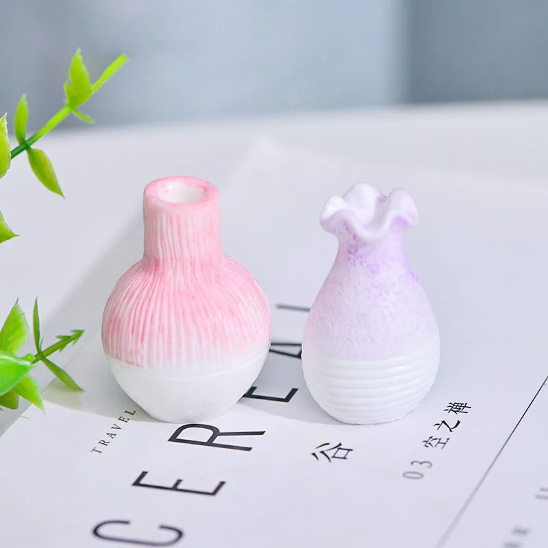 Simulation Creative Mini Vase Miniature Doll Micro Landscape Decoration DIY Resin Craft Model