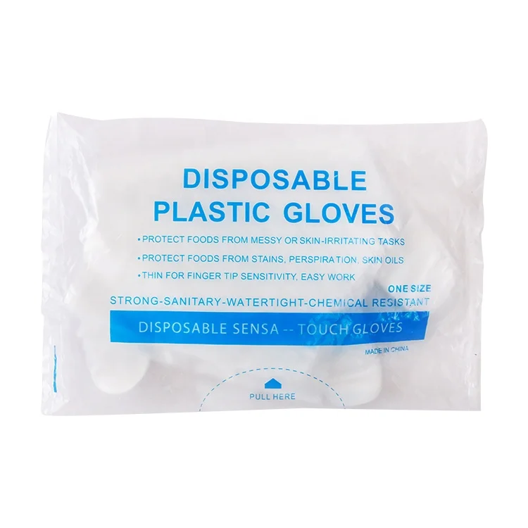Plastic Transparent Disposable PE  gloves