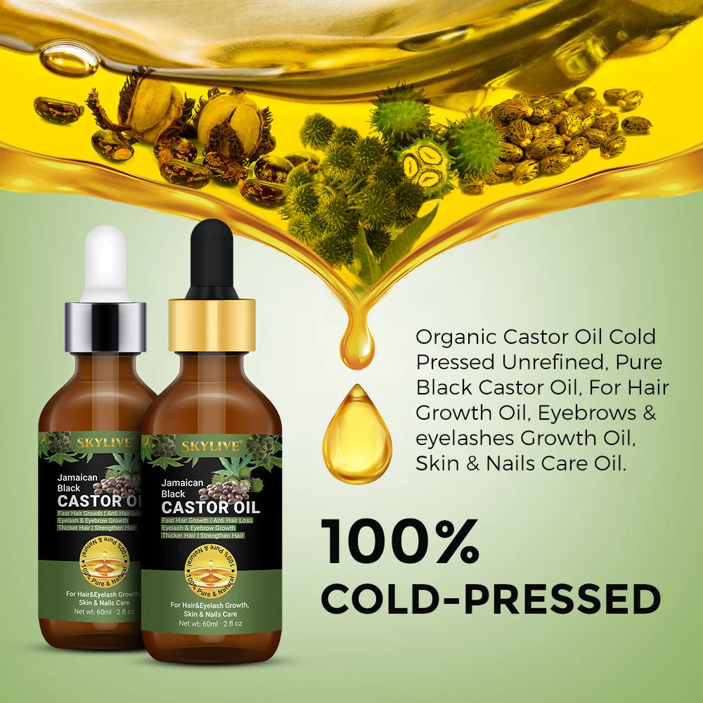 Wholesale indian oil hair jamaican black castor oil hair regrowth treatment natural Cold Press caster oil for hair growth