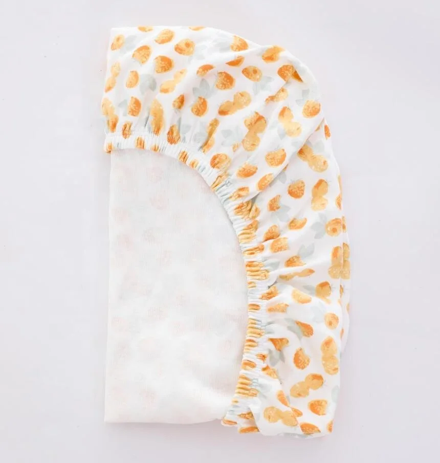 Super Soft 22 Momme Bamboo Cotton Baby Basket Sheet Baby Crib Cot Bassinet Fitted Sheet
