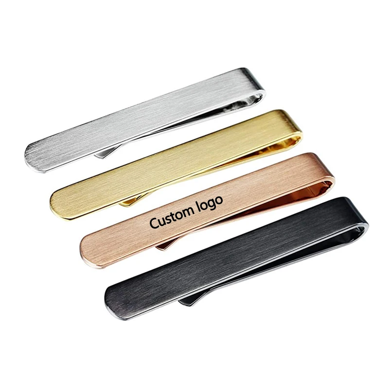 Supplier Custom Metal Silver Tie Clip Ties Necktie Wedding Business Clips