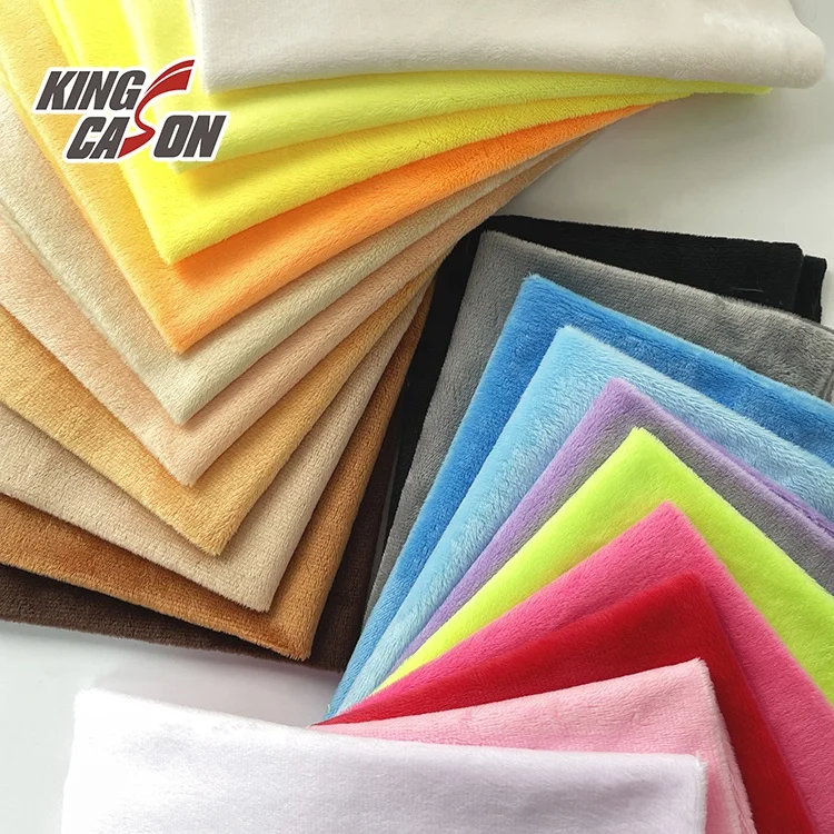 Kingcason Anti-Static Hot selling Eco-friendly Custom size And logo Medium-Weight Super Soft Velvet Fabric For Coat and Jacket