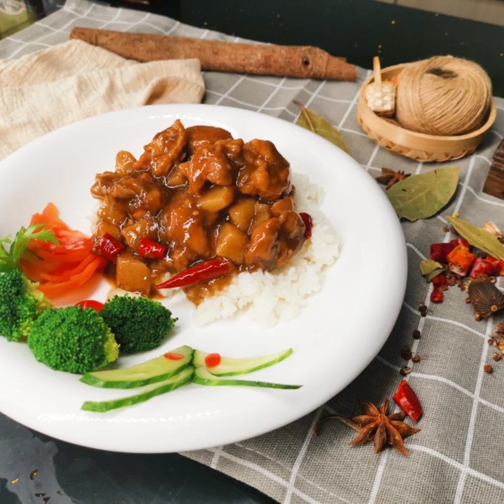 Китайская оптовая цена жареная курица с картофелем и перцем Вегетарианская