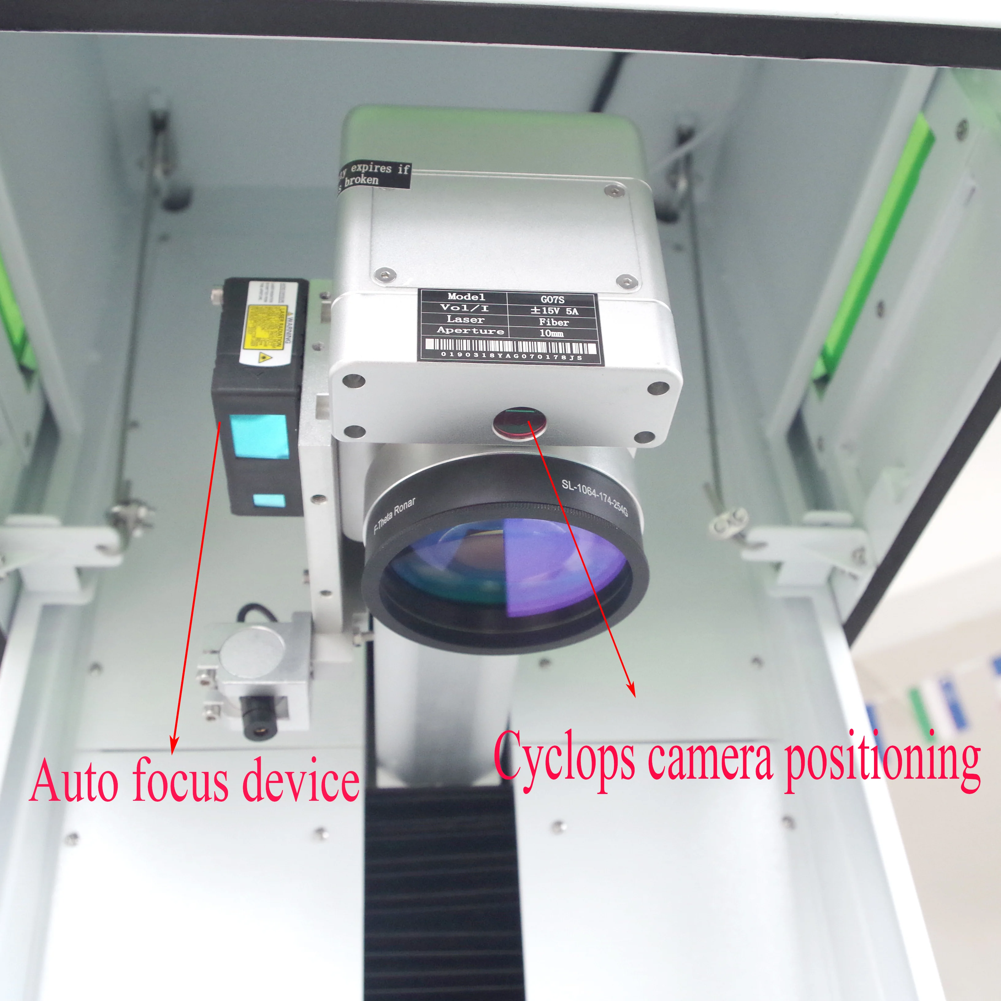 60w MOPA fiber laser engraving machine with autofocus/cyclops camera /rotary