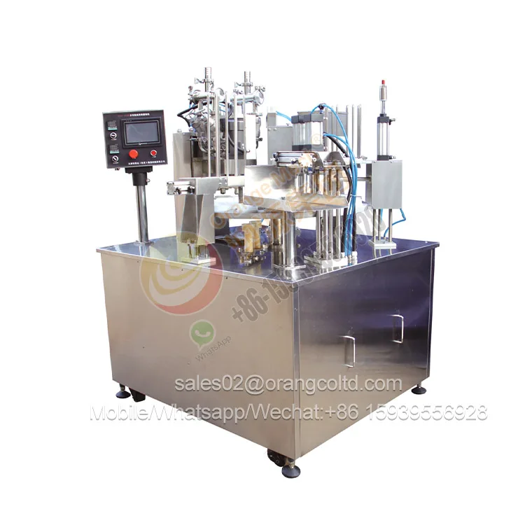 Automatic Yogurt Packaging Machine Fill Cup Shape Cup Ice Cream Filling Sealing Machine Curd Cup Filling and Sealing Machines