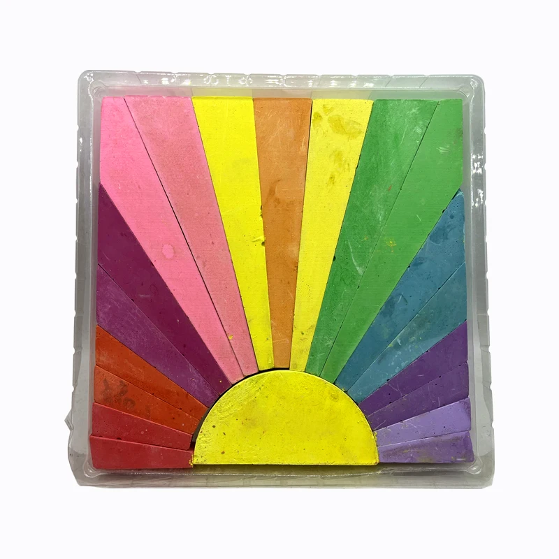 Sidewalk Washable Rainbow shape piece Chalk Set For Kids