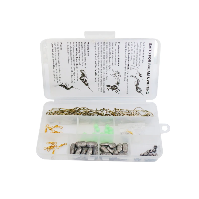 Full Rigging Bream/Whiting Tackle Set Plastic Terminal Tackle for Lake River Ocean Boat Fishing Stream