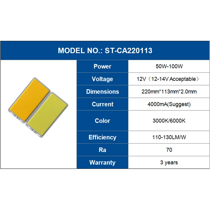 Customized chip led cob 12v panel warm white cool white red green blue amber 18-28W for fish light cars vehicle light