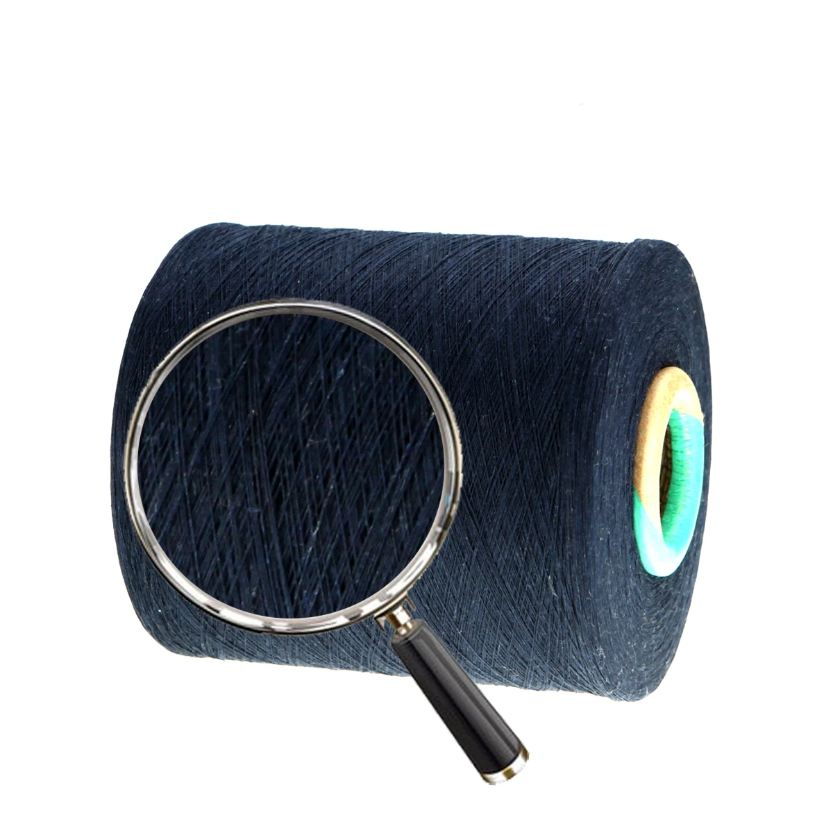 Dark Blue RG Open End Yarn Free Samples Recycled Cotton Polyester Blended Yarn for Producing Gloves