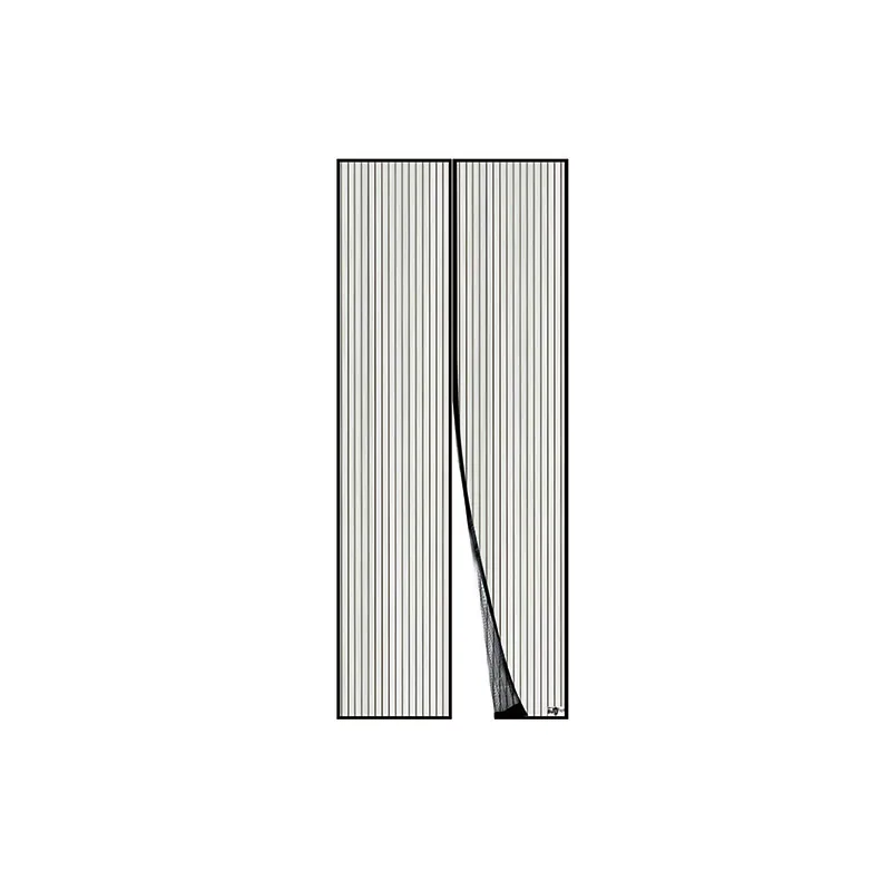Retractable fly magnet screen door Fiberglass magneticic mesh Curtain triple