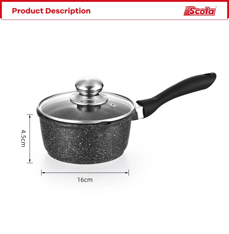 Factory 16 CM  Multi Function Kitchen Cooking Pots Cast Aluminum Frying Pan Saucepan