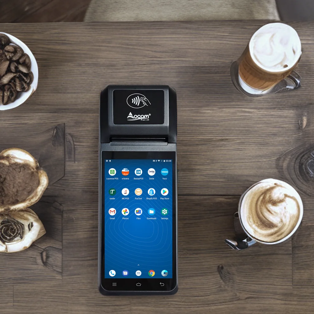 POS-T2 Lite OCOM  Portable Handheld Pos Machine System Android POS Terminal with 58mm Thermal Printer