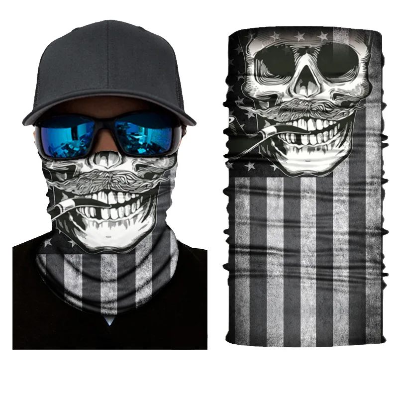 Outdoor Sports Seamless Bandanas Neck Gaiter Face Shield Motorcycle Cycling Balaclava Headband Mask Hiking Fishing Scarf