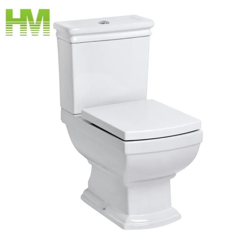 Nice Design Water Saving P trap Two Pieces Ceramic WC Toilet for UK