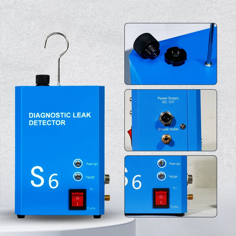 Sunmo Full System pipe leak detect smoke leaking locator car gas leak detector for motorcycle pipe DC 12V smoke machine