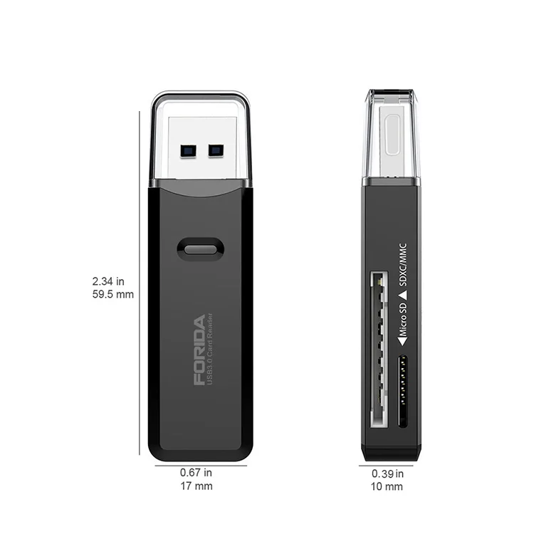 Forida оптовая продажа USB 3 0 кардридер USB3.0 SD смарт-кардридер