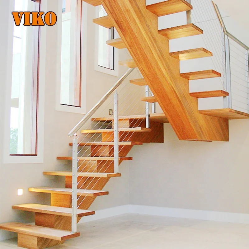 VIKO Fashional Metal Stairs Design And Mono Stringer Indoor Prefabricated Staircase
