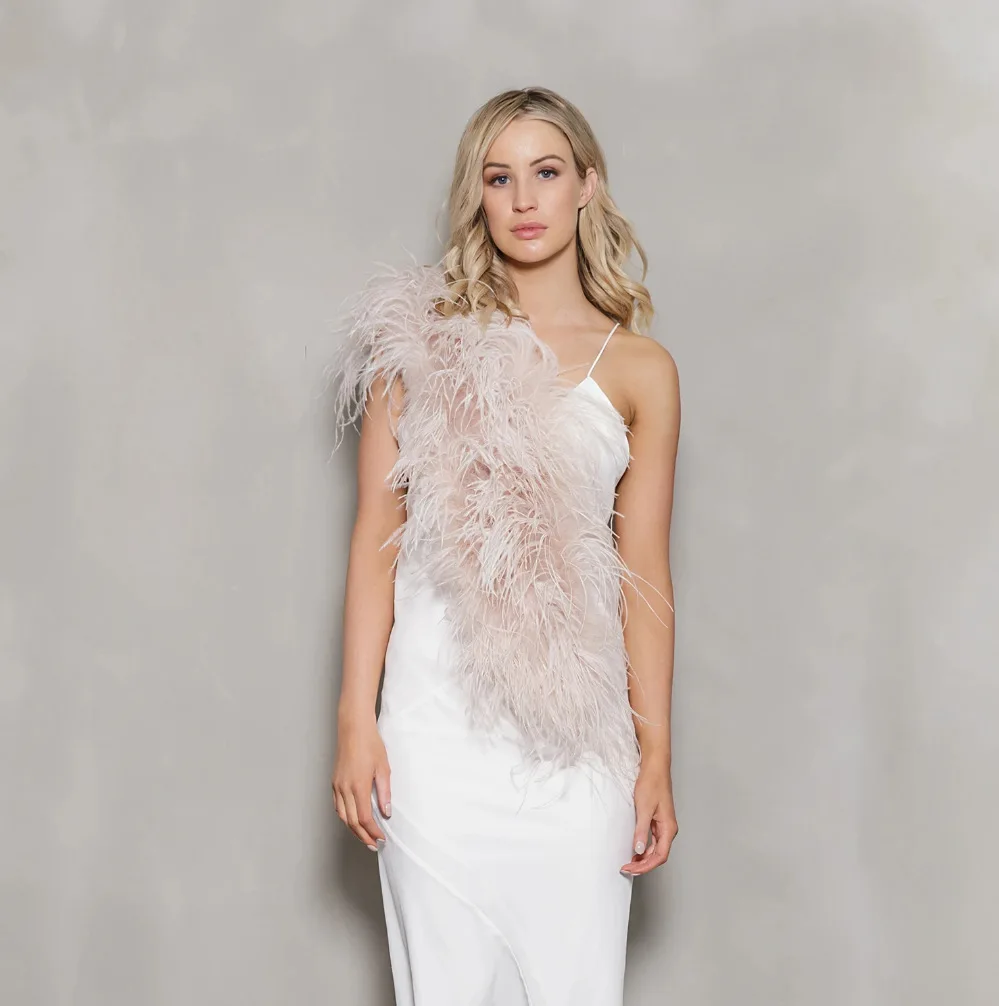 Factory Wholesale High Quality Ostrich Feathers Boa Fur Scarf