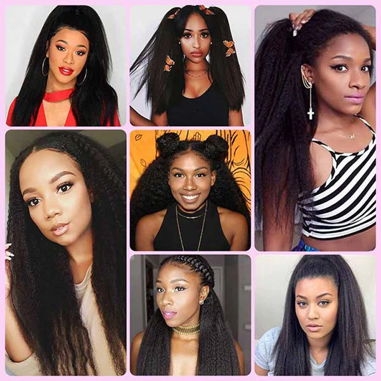 Natural Curly Vietnamese Yaki Straight Raw Indian Hair Tape Ins Thick Kinky Straight Tape In Human Hair Extensions