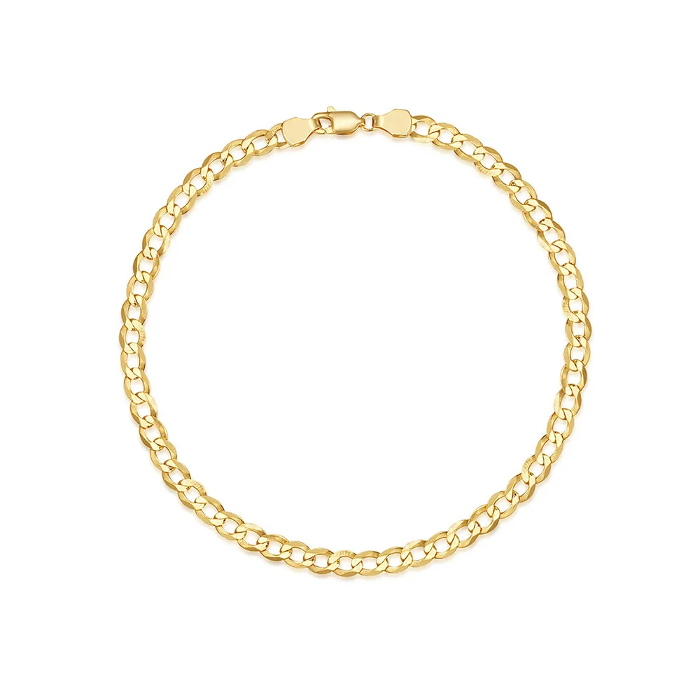 Carline Topsale Minimalist Fine Jewelry 925 Sterling Silver Cuban Link Chain Bracelet Gold For Women Men Party gift