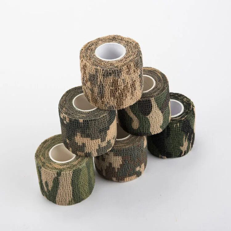 Outdoor Sports Vet Camo Wrap Tape Elastic Retention Bandage Self-Adhesive Camouflage Tape