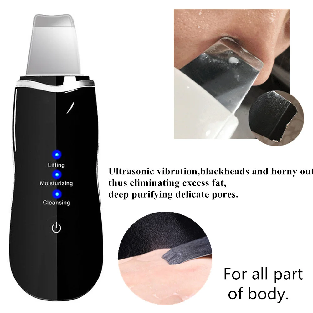 Multi-functional Beauty Equipment Portable Ion Skin Scrubber For Pore Cleansing Vibration Massage Ultrasonic Beauty Device