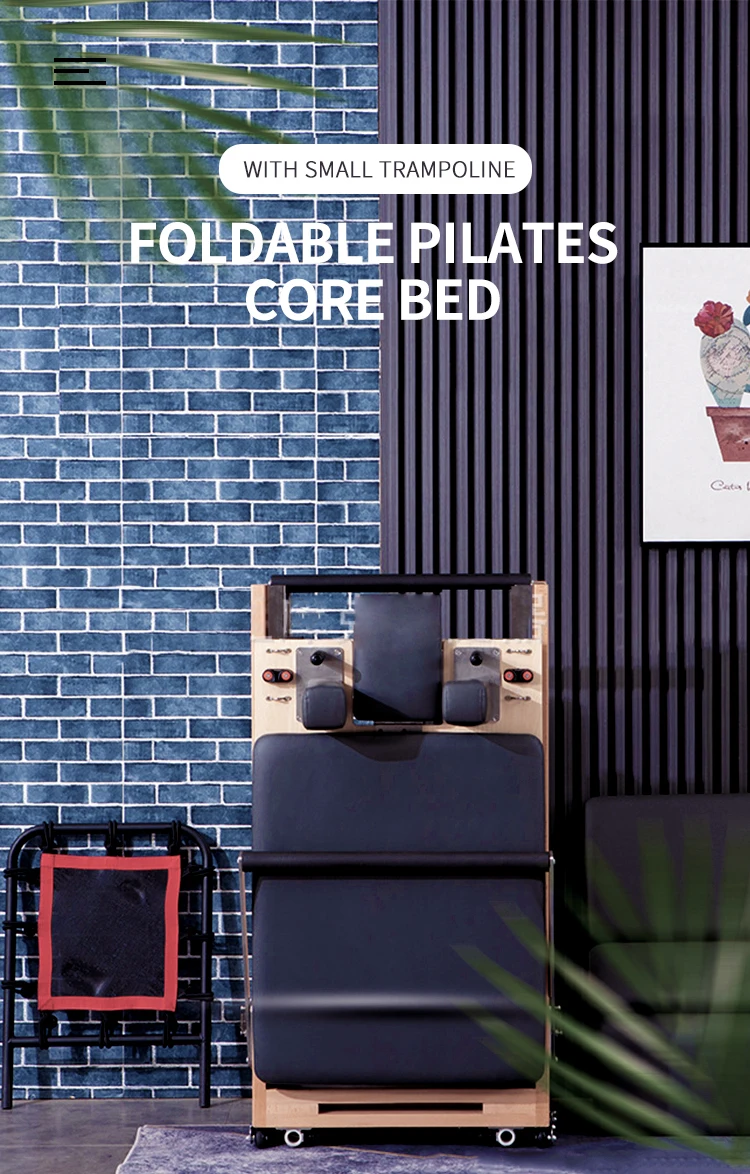 Wholesale Oak Wood Pilates Machine Recovery Shaping Custom Leather Pilates Bed with Trampoline Square Boxx