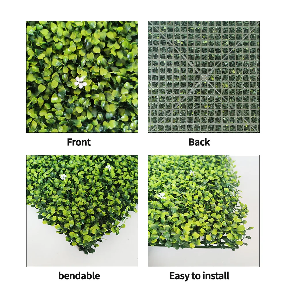 Garden home landscape decoration fake orchid leaves artificial plants hedge panels outdoor green wall
