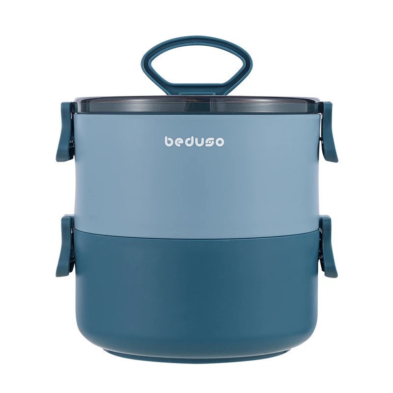 Stackable Take Away Metal Tiffin Carrier 1/2/3 Layers Stainless Steel Thermal Food Container Insulated Lunch Box With Handle