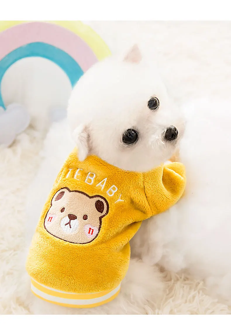 Maychan Fashion Spring Aumtum Winter Fleece Cute Animal Pattern Warm Super Soft Small Pet Dog Cat Clothes