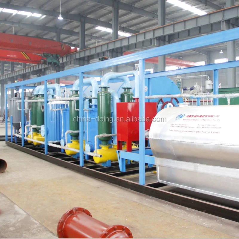 Small 500kg-Big 50TPD Tire and Rubber Pyrolysis Plant Efficient Plastic to Fuel Oil Pyrolysis Recycling Machines