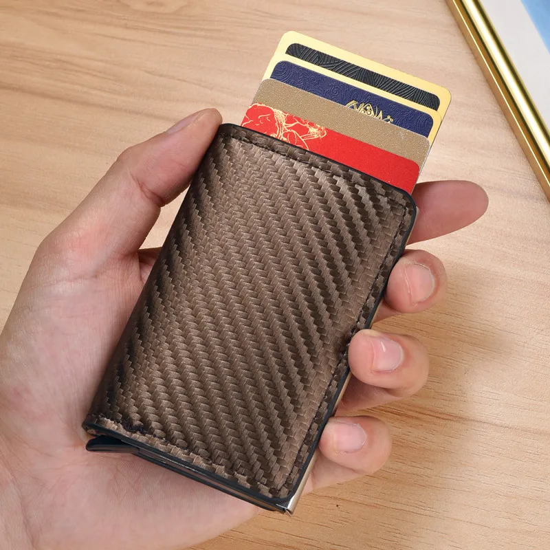 Customized Logo Rfid Blocking Aluminum Metal Wallet Minimalist Wallet Credit Card Holder With Money Clip