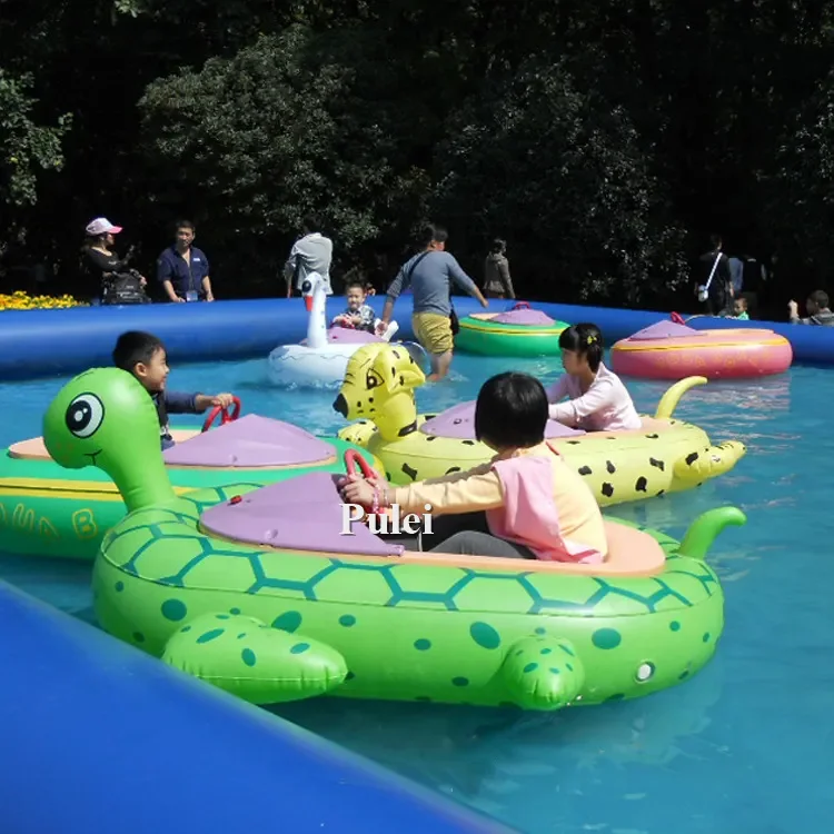 Water Park Amusement Rides Mini UFO Inflatable Bumper Boat Dino Park Factory Price Kids Electric Water Bumper Boats