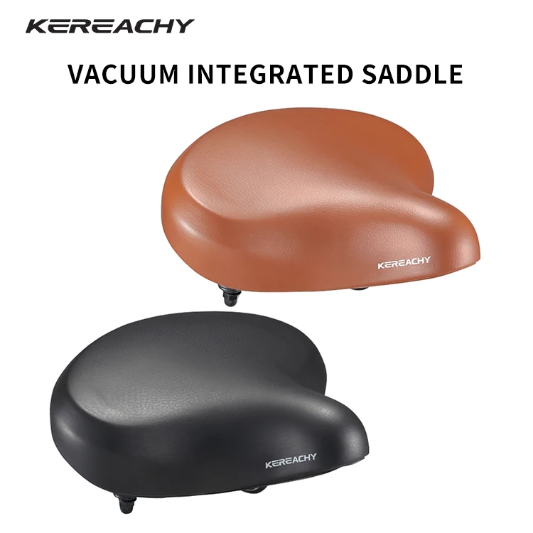 KEREACHY high quality Vacuum Saddle Mountain Bike Spring Seat Wide Seat Casual Bicycle Saddle Big Ass Cushion
