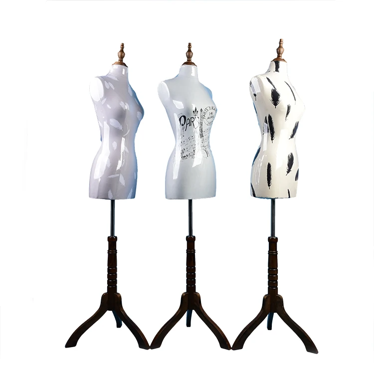 
Feather/pyramid Pattern Customizable Pu Foam Tripod Stand For Mannequin Upper Body 