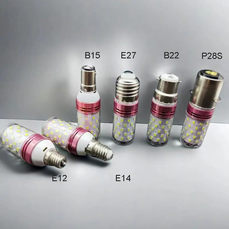 12V 24V 48V 85V 110V 220V LED Lights P28S E14 E12 B22  Red Green Blue White Warm White 12W LED Corn Bulbs for Boat Machine Party