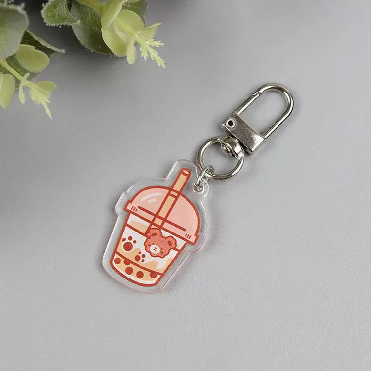 China Made Acrylic Plastic Key Chains Cheap Custom Charms Keychain