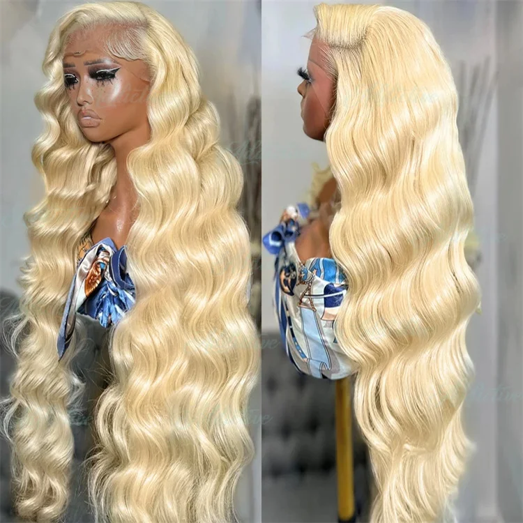 High Quality Vietnamien Human Hair Wigs Vendor, Raw 613 Blonde Color Human Hair 13X4 613 Raw Body Wave Wigs For Women
