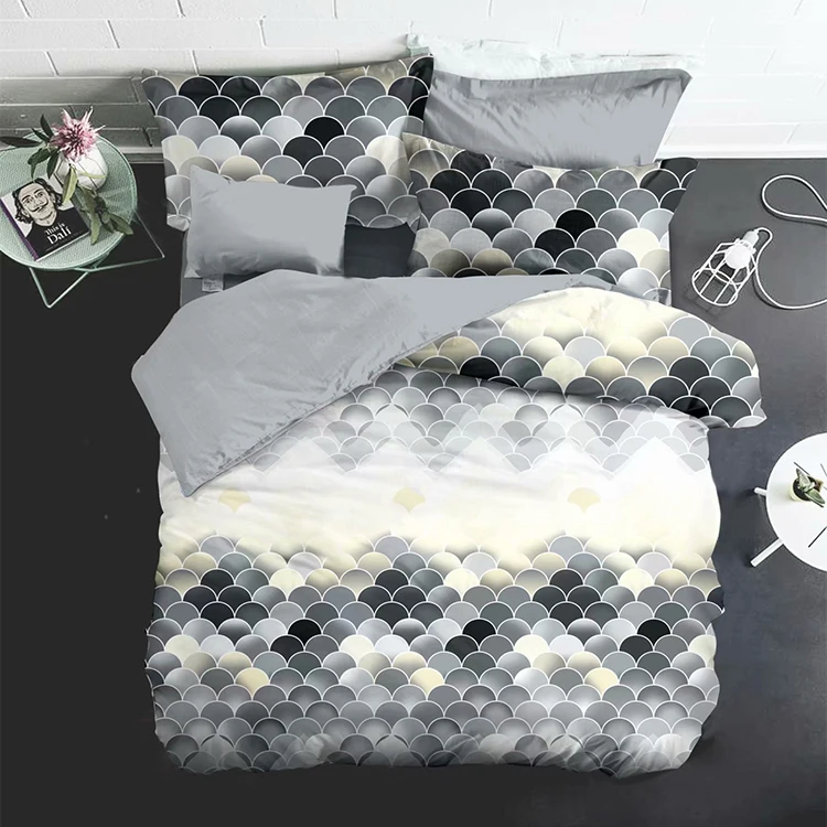 digital print famous brand style 6 piece cotton queen bed duvet cover sets for home