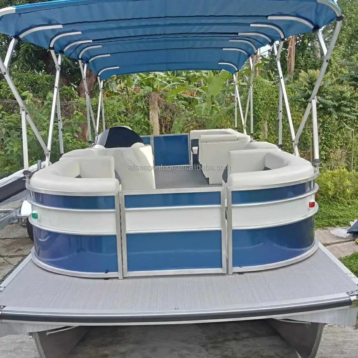 Germany Customized 15ft-30ft Lake&River Pontoon Boat Recreational Fishing Pontoon Boat for Sale